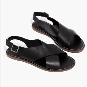 Madewell Boardwalk Crossover Flat Sandals